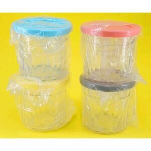 Replacement for Ninja Creami Deluxe Pints and Lids 4 Pack,Compatible with Ninja